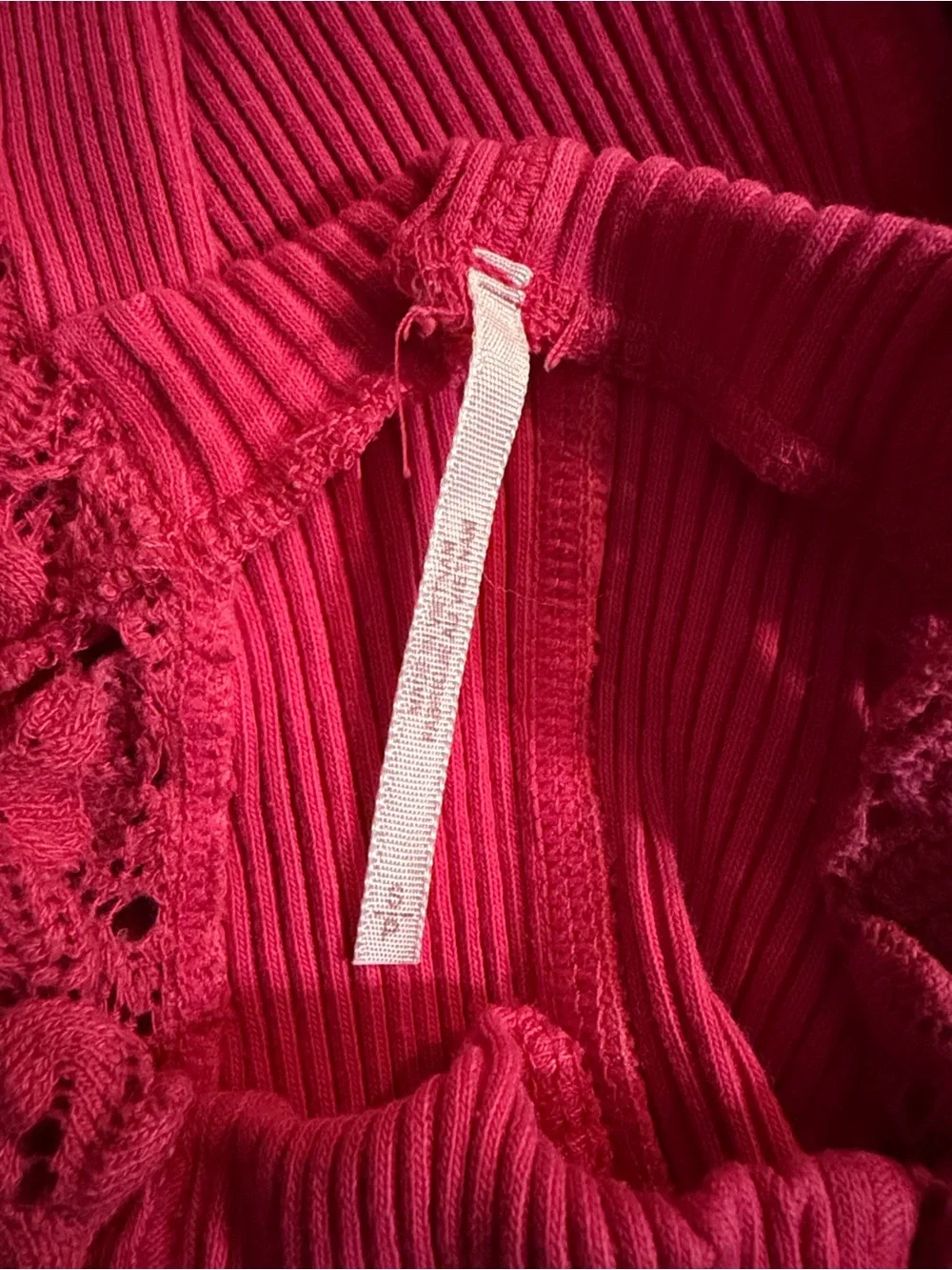 Free People Clemente Top in Hot Berry, Size S, EXCELLENT